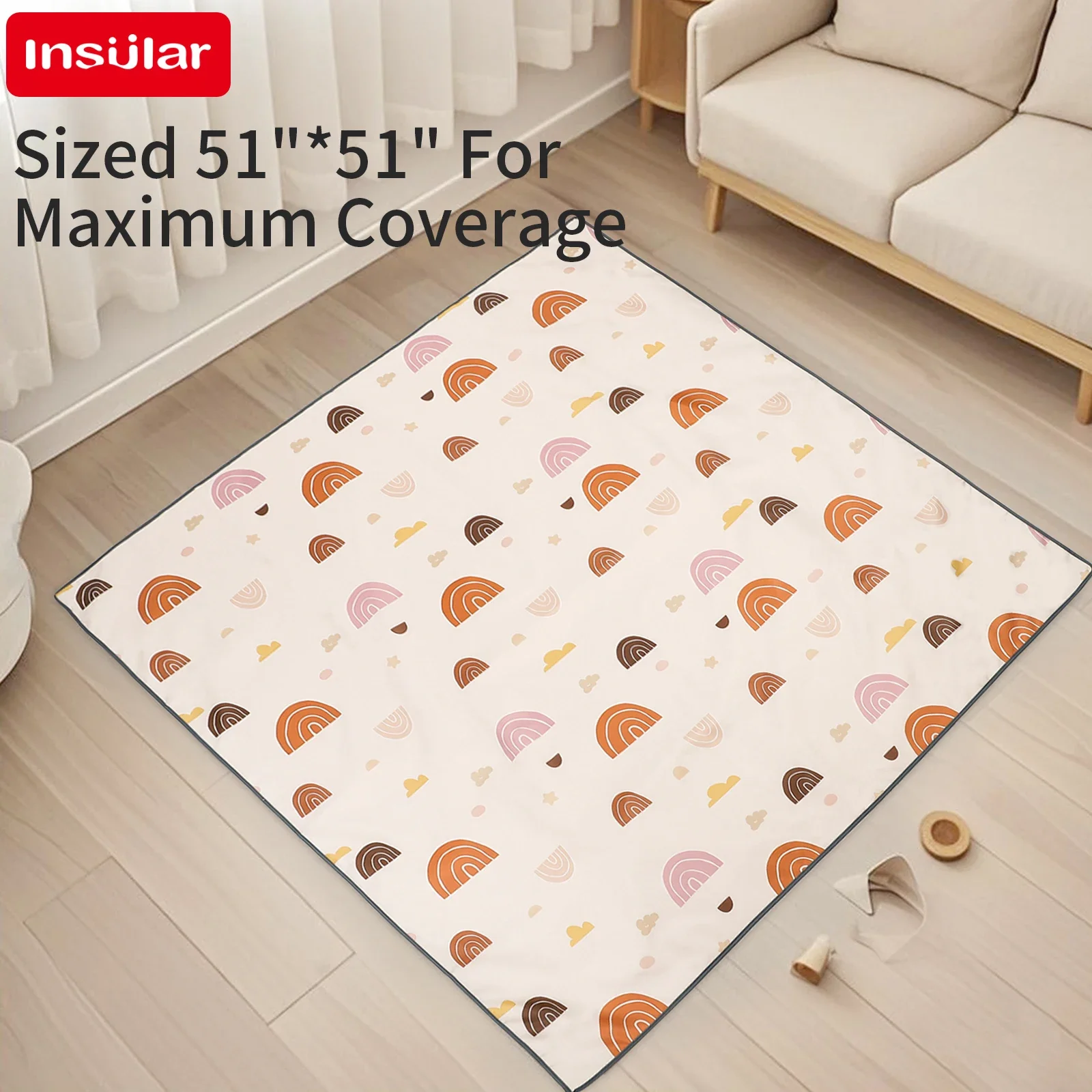 Baby Mattress Waterproof - INSULAR Foldable Baby Play Mat, Waterproof