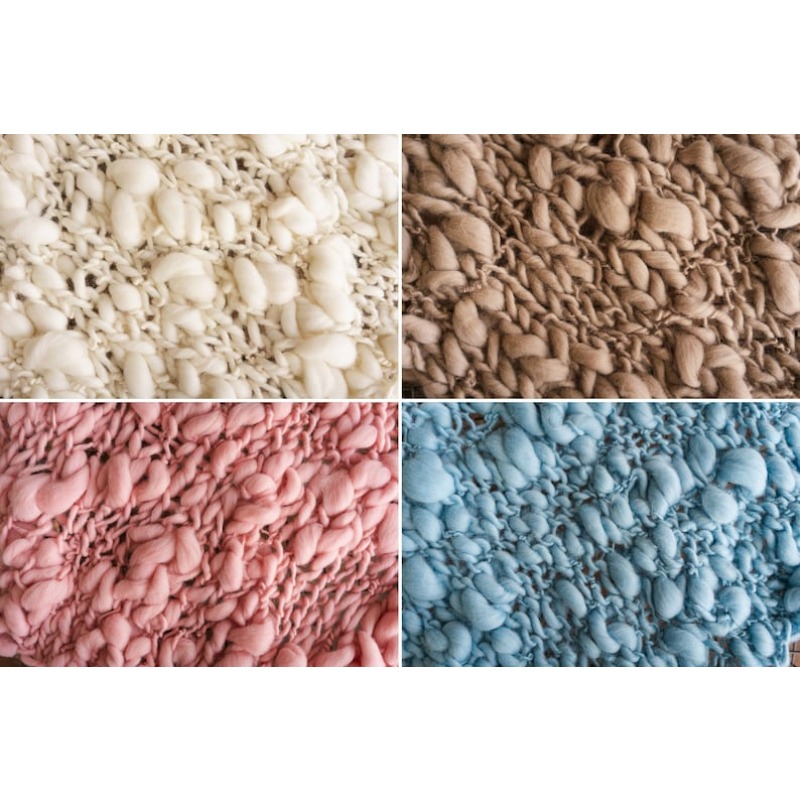 Chunky Knit Merino Baby Blanke - Baby Nursery Unisex 评论和价格