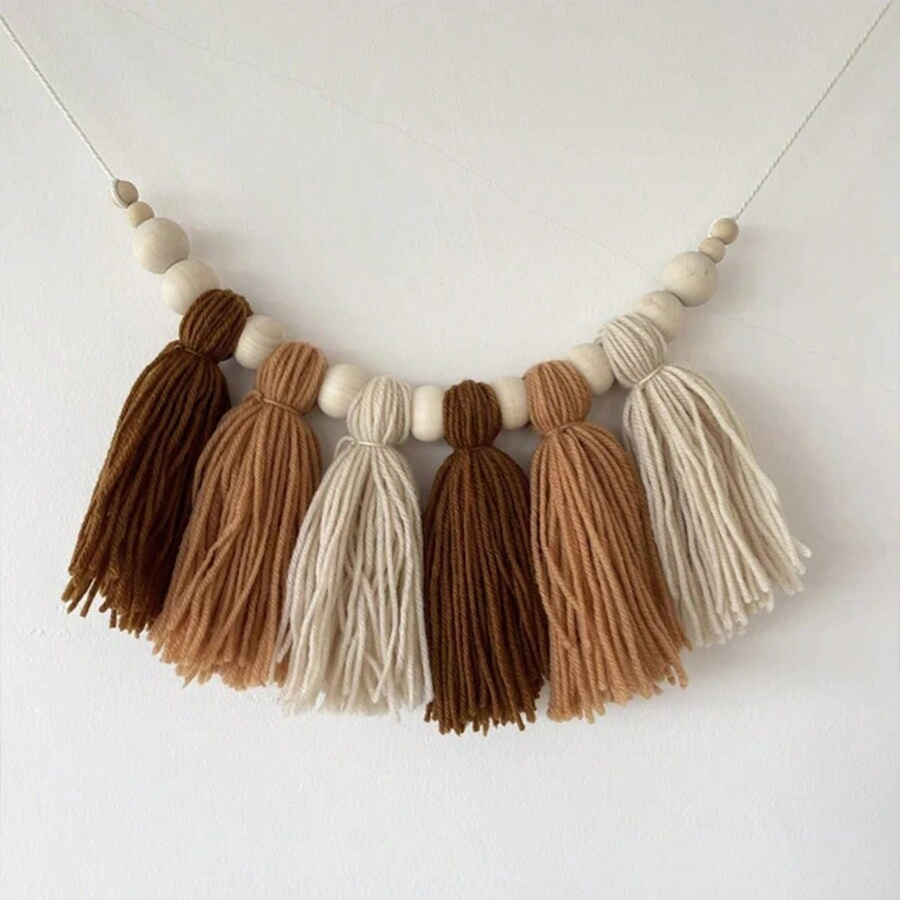 Boho Cotton Tassel Garland Wal - Baby Nursery Garland 评论和价格