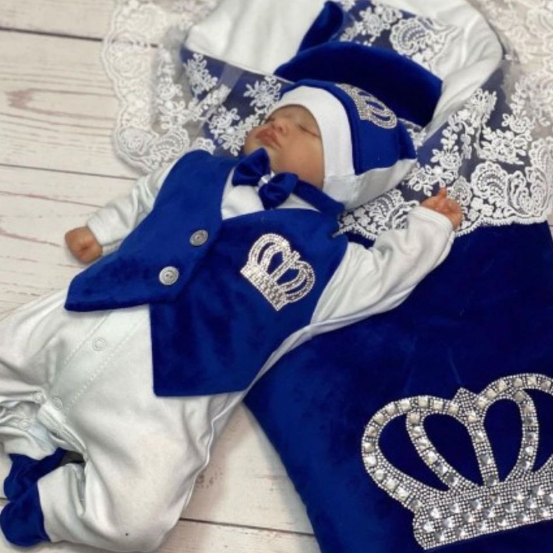 Dollbling Royal Blue Velvet Ba - Baby Nursery Outfits 评论和价格