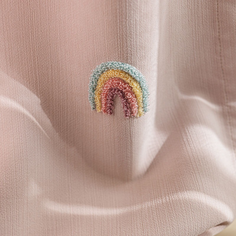 Colorful Rainbow Chenille Chil - Blackout Curtain Nursery 评论和价格