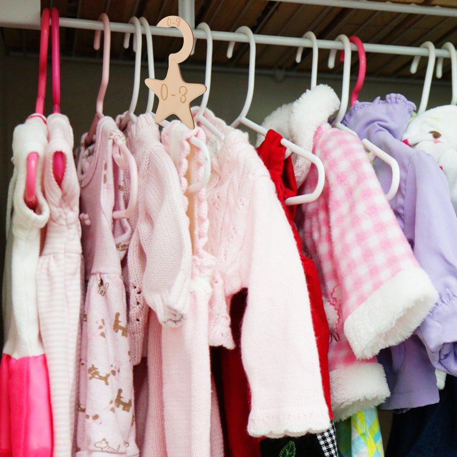 7Pcs Wooden Nursery Closet Div - Baby Nursery Sets 评论和价格