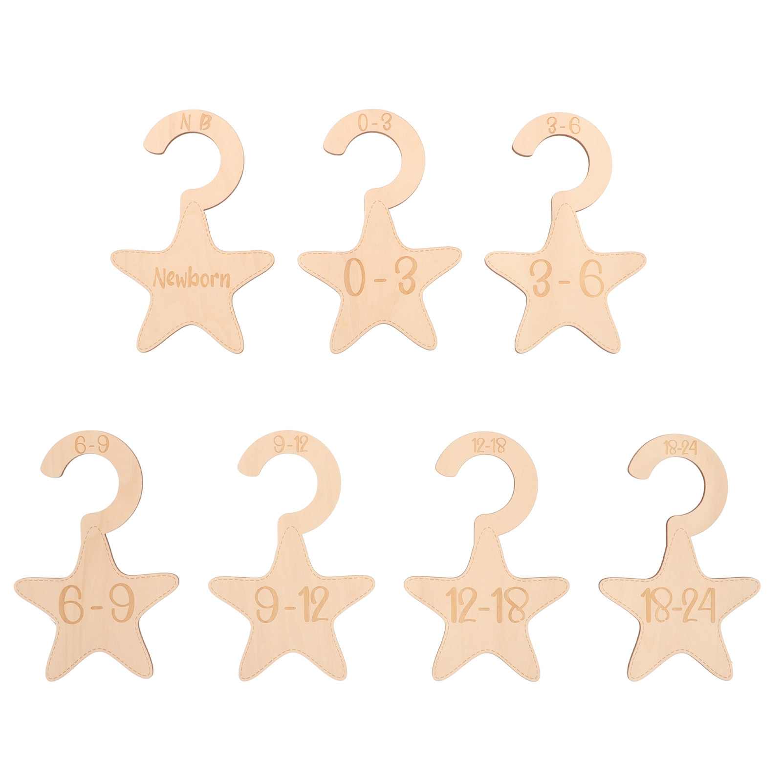 7Pcs Wooden Nursery Closet Div - Baby Nursery Sets 评论和价格