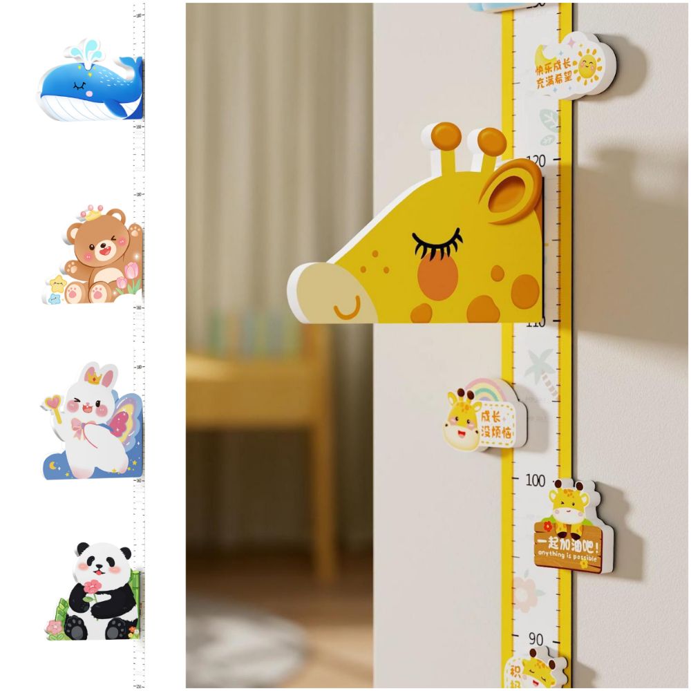 3D Cartoon Animal Children's H - Growth Chart Ruler 评论和价格