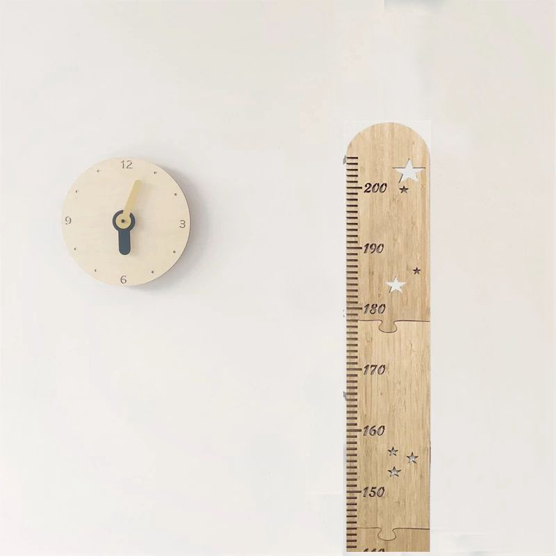 5 Sheets Nordic Wooden Kids He - Growth Chart Ruler 评论和价格