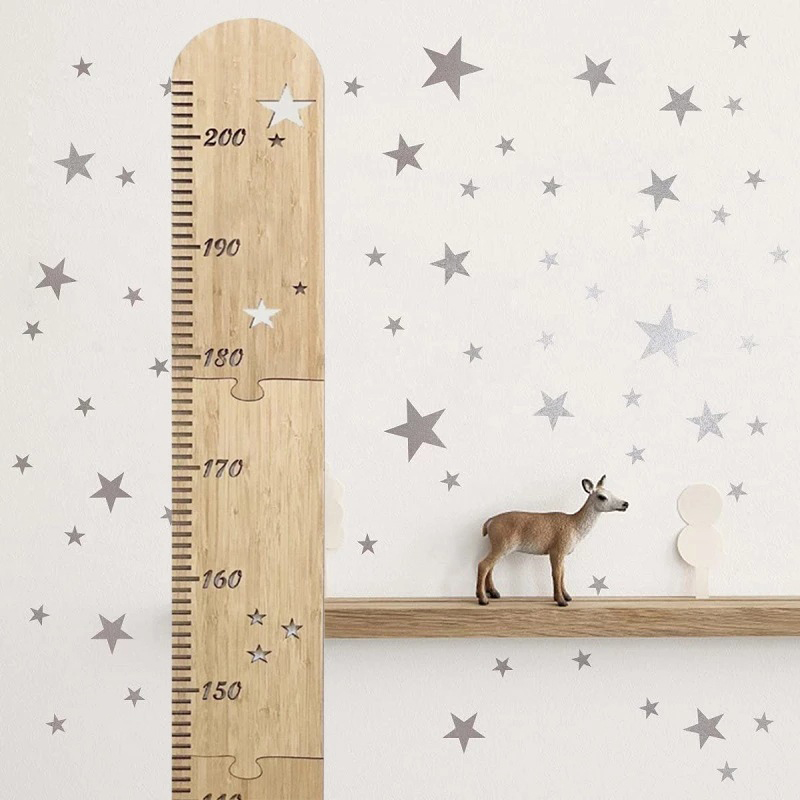 5 Sheets Nordic Wooden Kids He - Growth Chart Ruler 评论和价格