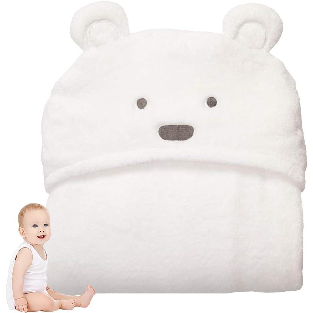 Cute Bear Hooded Towel for Kid - Baby Nursery Unisex 评论和价格