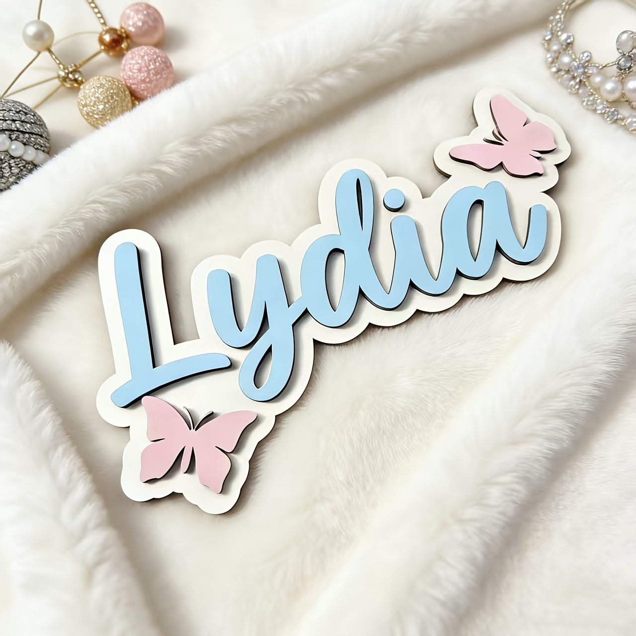 Personalized Blue & Pink Butte - Baby Nursery Decorations 评论和价格