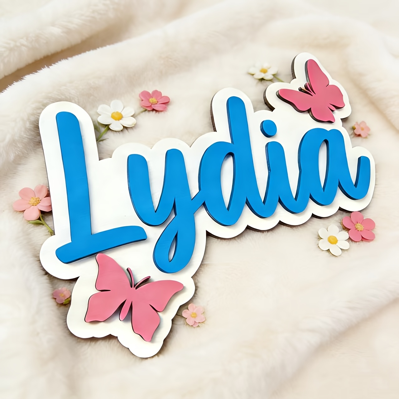 Personalized Blue & Pink Butte - Baby Nursery Decorations 评论和价格