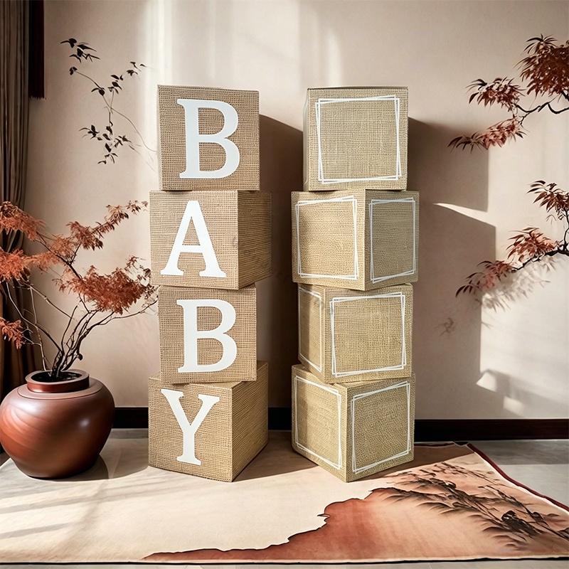 Set of 4 Burlap Print BABY Let - Baby Nursery Sets 评论和价格