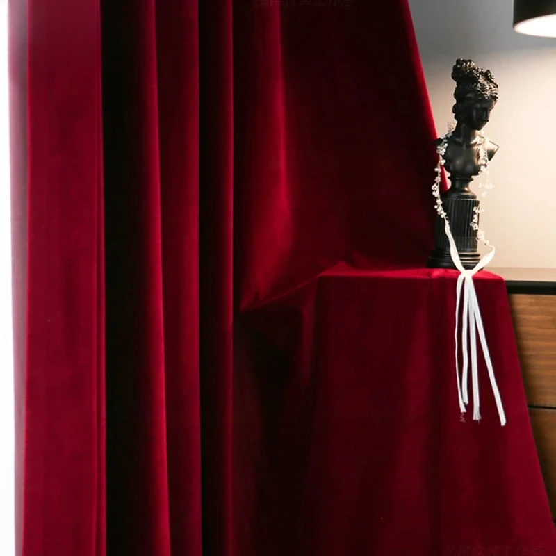Nordic Modern Burgundy Red Lux - Blackout Curtain Nursery 评论和价格