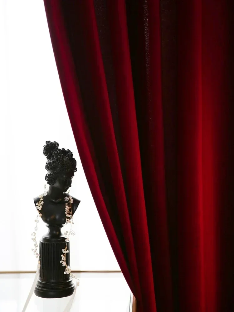 Nordic Modern Burgundy Red Lux - Blackout Curtain Nursery 评论和价格