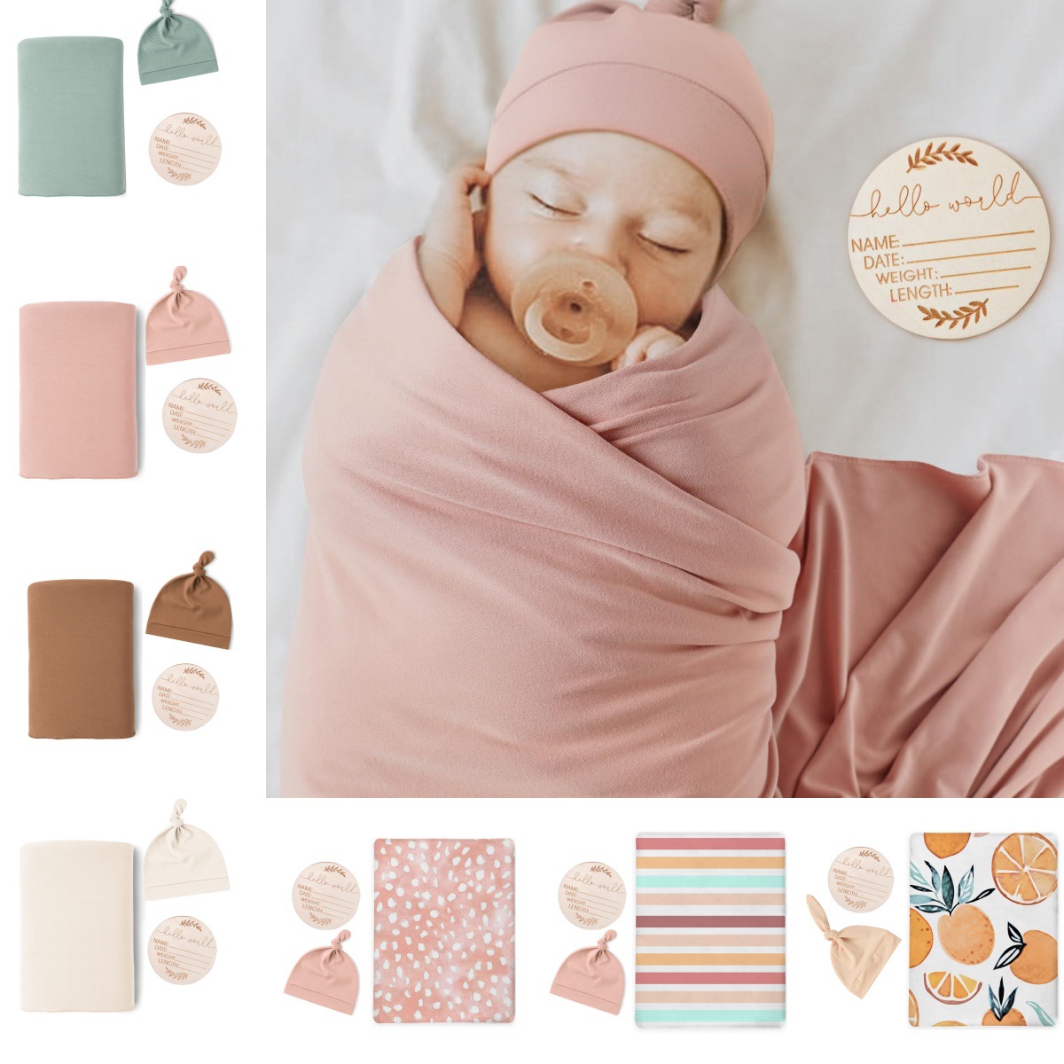 Newborn Baby Receiving Blanket - Baby Nursery Sets 评论和价格