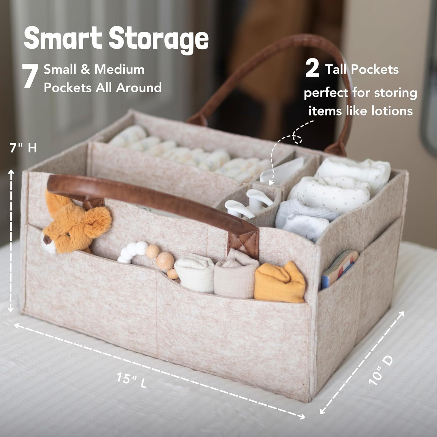 Baby Felt Storage Nursery Orga - Baby Nursery Bags 评论和价格
