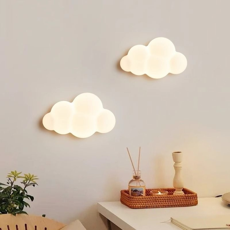 White Cloud Wall Lights Childr - Baby Nursery Knobs 评论和价格