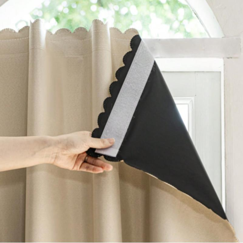 1pc Self-Adhesive No-Drill Cur - Blackout Curtain Nursery 评论和价格