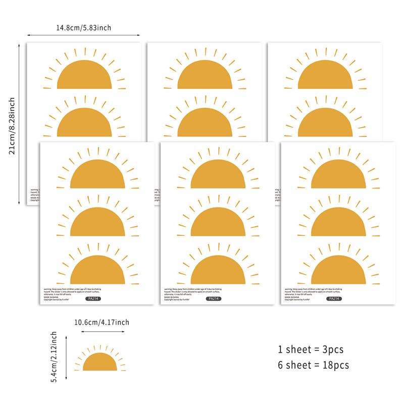 Boho Yellow Orange Half Sun Wa - Baby Nursery Yellow 评论和价格