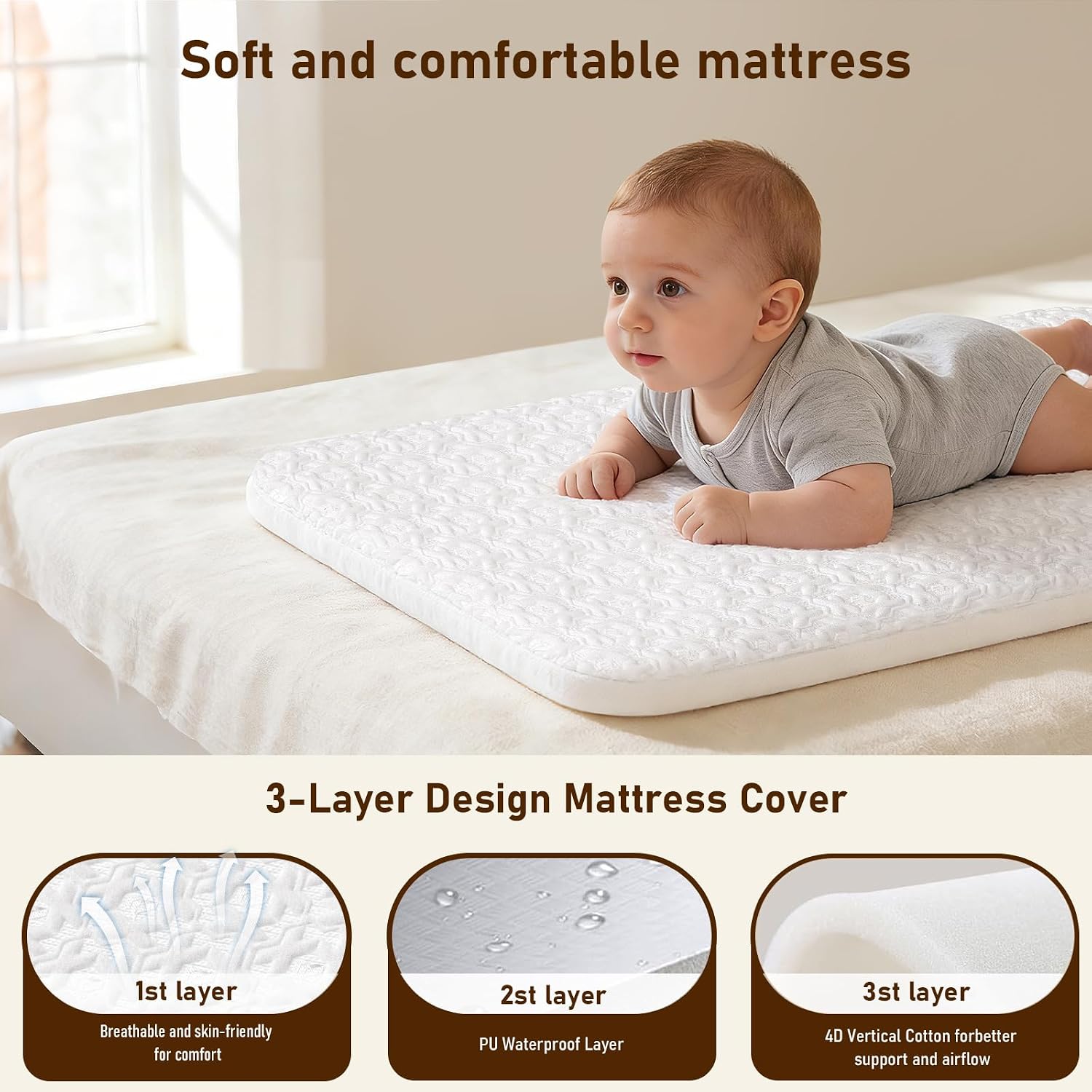3 In 1 Baby Bassinet Bedside S - Baby Mattress Waterproof 评论和价格