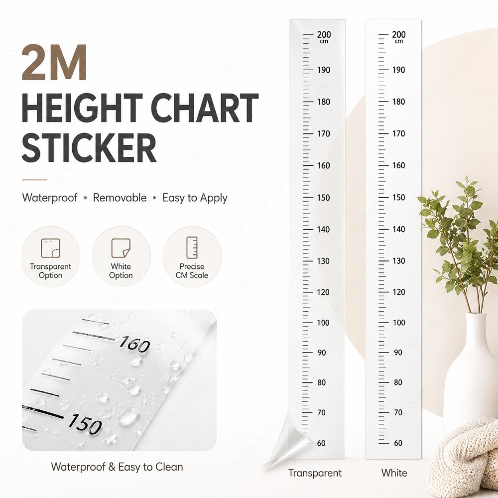 2m Height Measurement Wall Sti - Growth Chart Ruler 评论和价格
