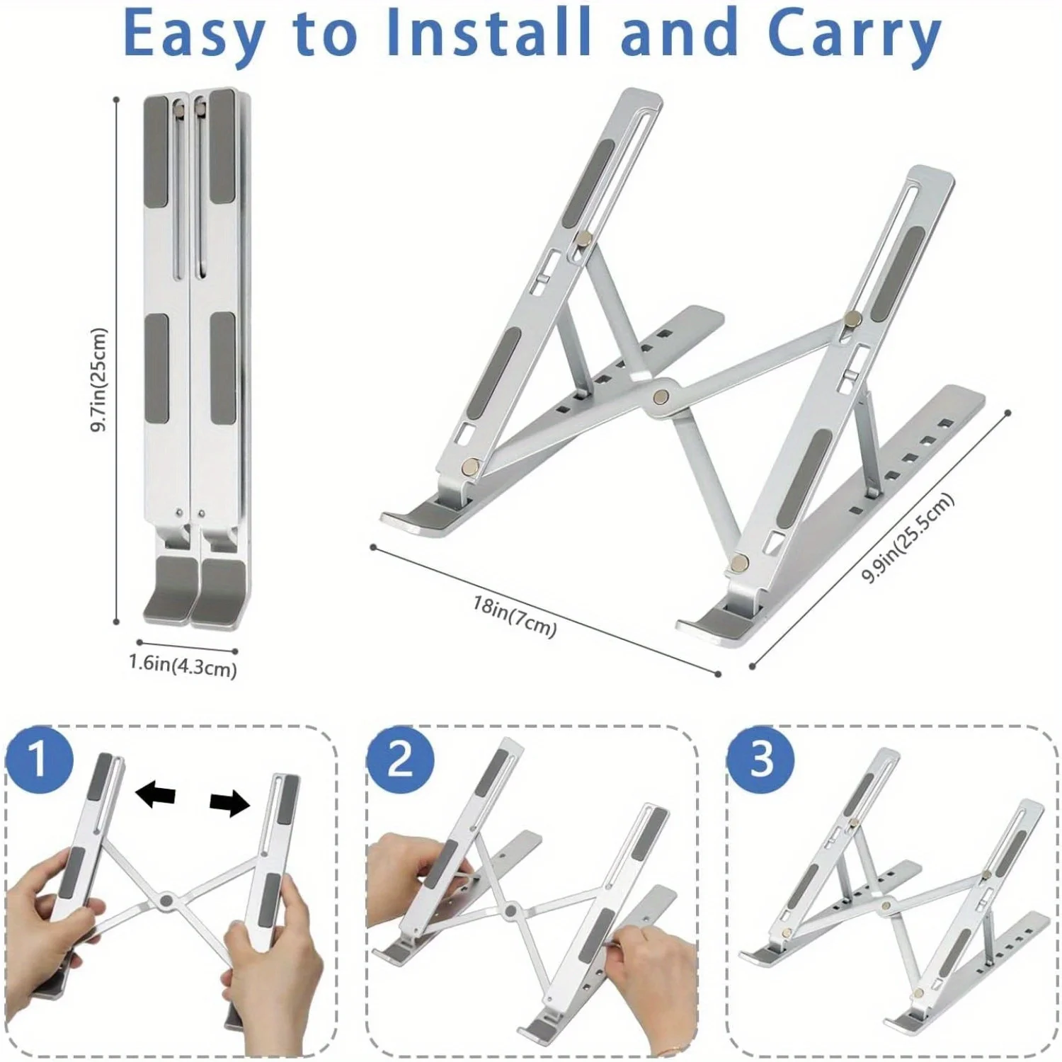 Adjustable Aluminum Laptop Sta - Growth Chart Ruler 评论和价格