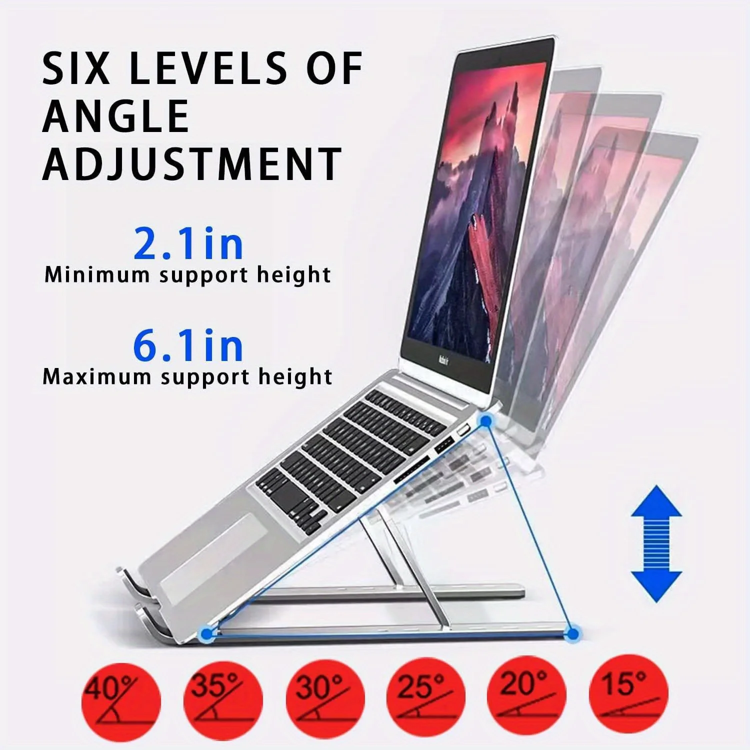 Adjustable Aluminum Laptop Sta - Growth Chart Ruler 评论和价格