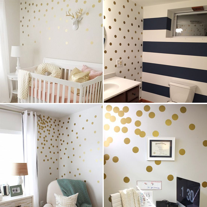 Shiny Rose Yellow Polka Dots W - Baby Nursery Yellow 评论和价格