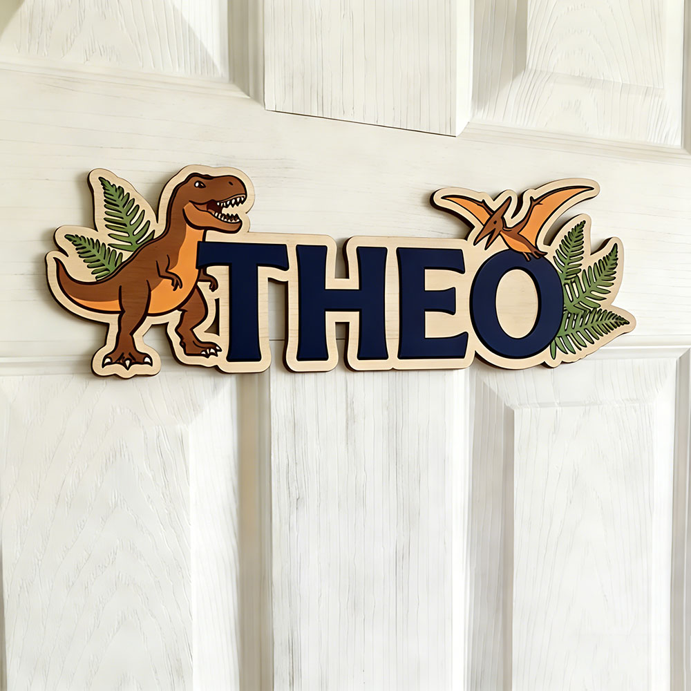 Personalized Dinosaur Name Sig - Baby Nursery Decorations 评论和价格