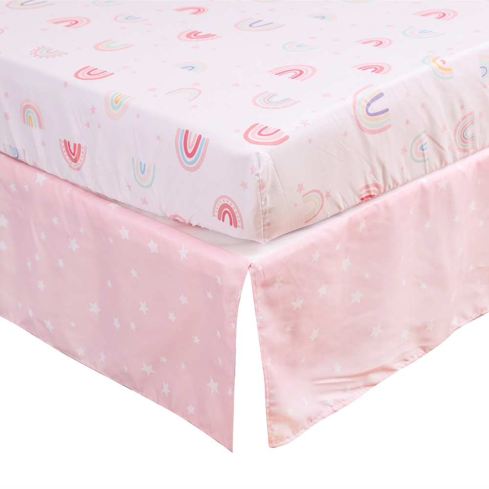 3Pcs Rainbow Baby Infant Crib  - Baby Nursery Sets 评论和价格