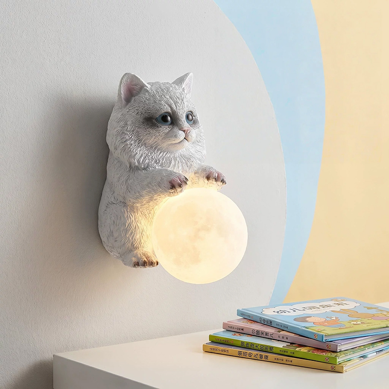 Muppet Cat Moon Wall Lamps Chi - Baby Nursery Knobs 评论和价格