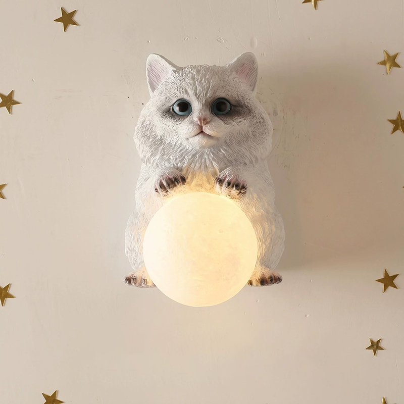 Muppet Cat Moon Wall Lamps Chi - Baby Nursery Knobs 评论和价格