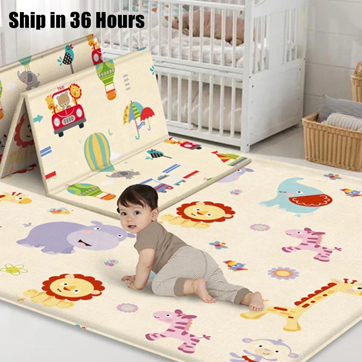 Baby Play Mats Foldable Xpe Pu - Baby Nursery Carpet 评论和价格