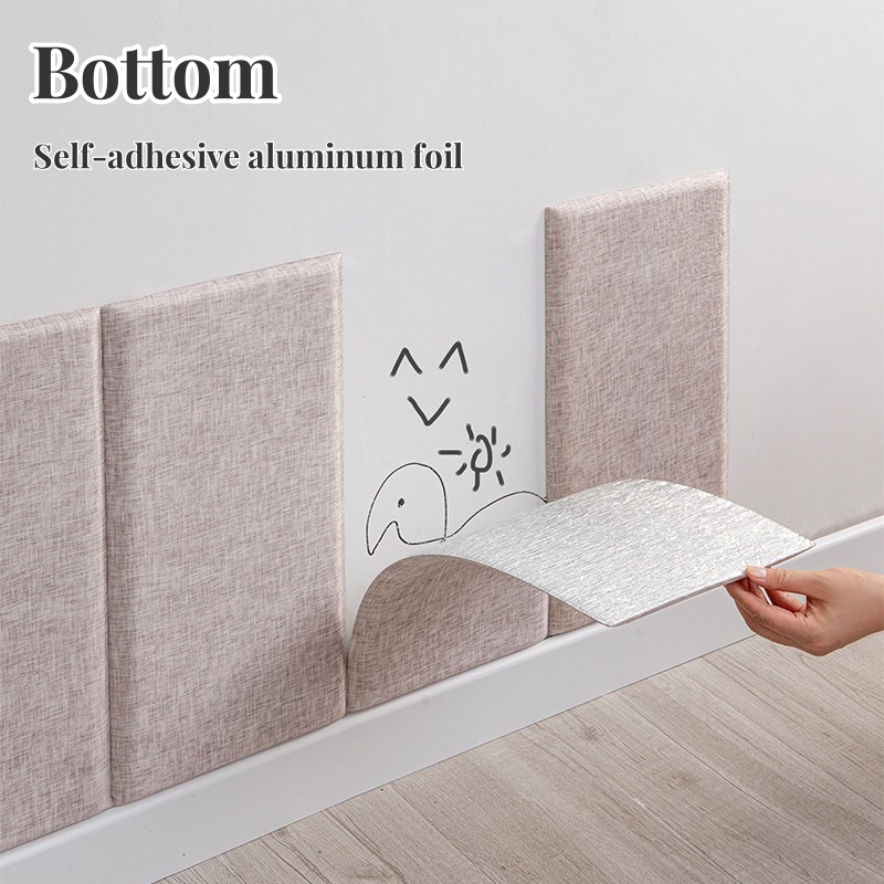 Linen Fabric 3D Wall Sticker U - Baby Nursery Vinyl 评论和价格