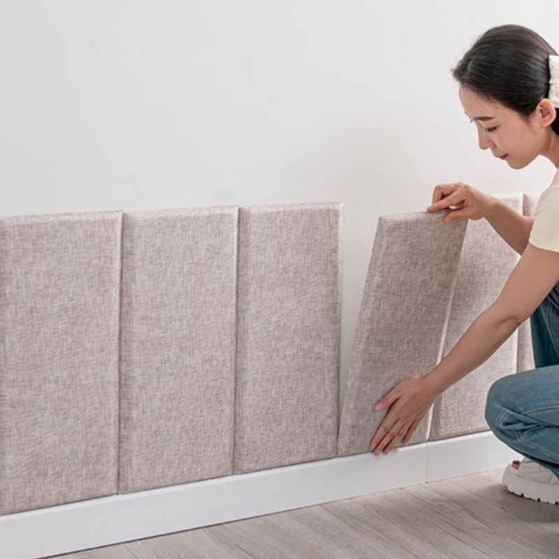 Linen Fabric 3D Wall Sticker U - Baby Nursery Vinyl 评论和价格