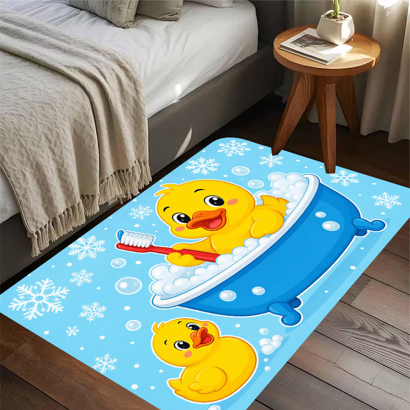 Cute Yellow Duck Bath Flannel  - Baby Nursery Yellow 评论和价格