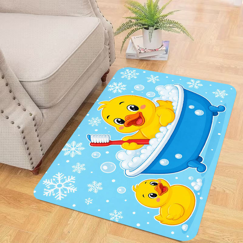 Cute Yellow Duck Bath Flannel  - Baby Nursery Yellow 评论和价格