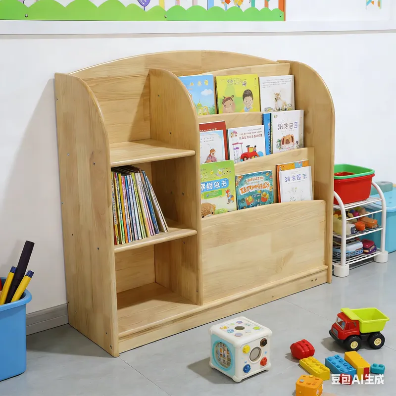 Solid Wood Kids Storage Cabine - Baby Nursery Shelf 评论和价格