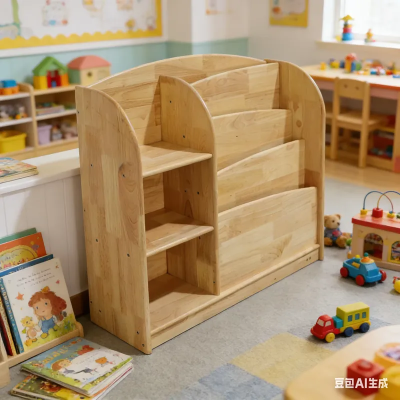 Solid Wood Kids Storage Cabine - Baby Nursery Shelf 评论和价格
