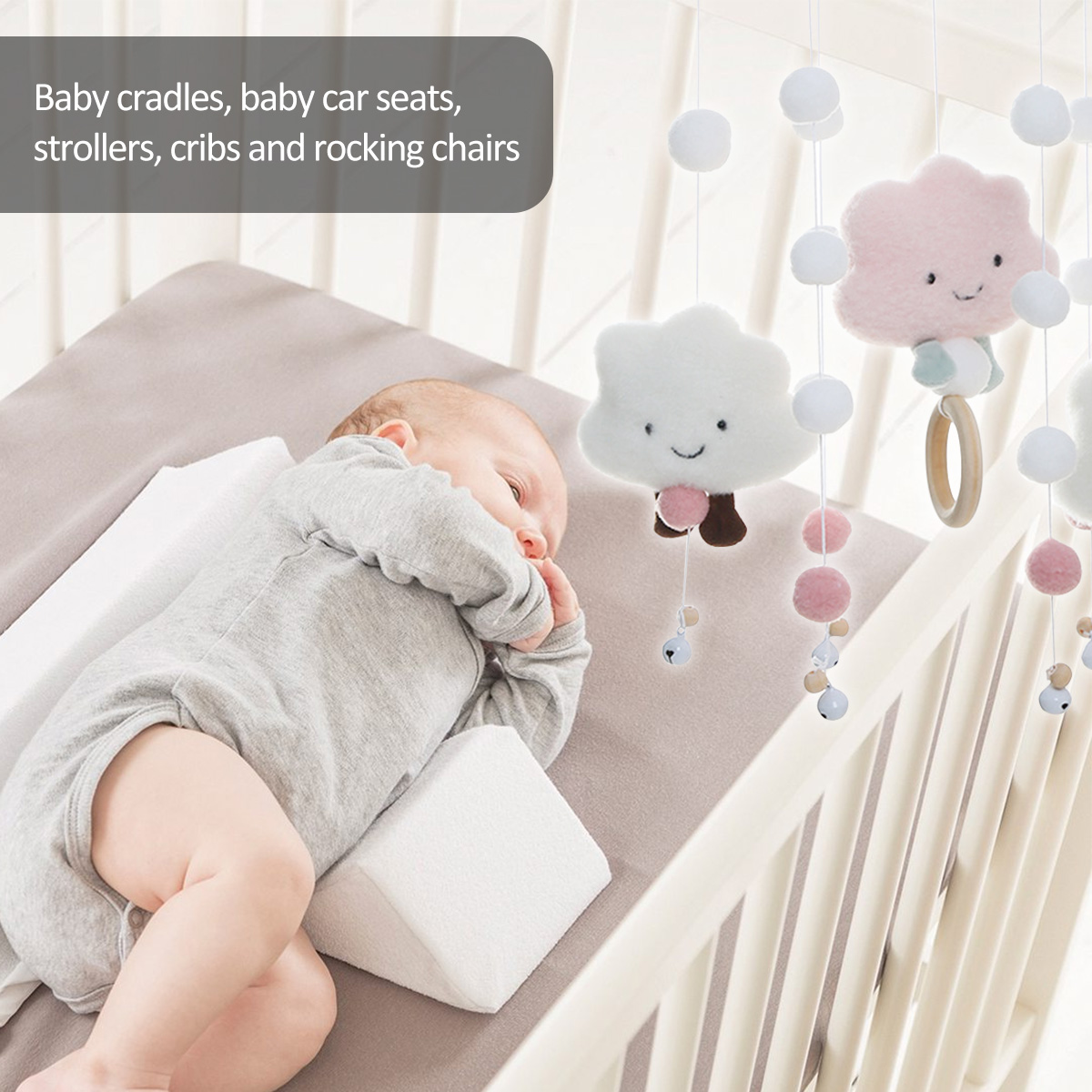 Mobile Wind Chimes with Cloud  - Crib Mobile Musical 评论和价格