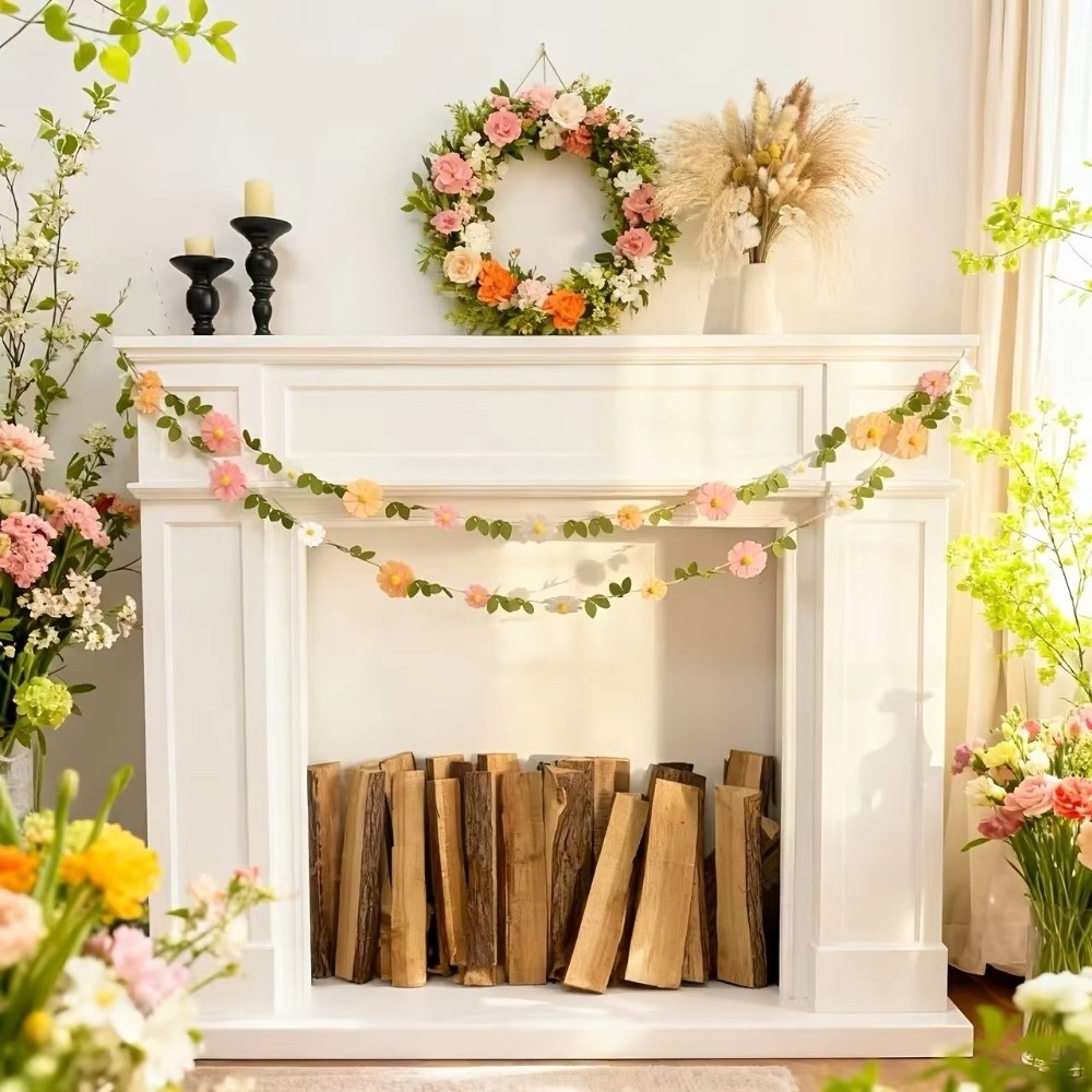 200CM Felt Daisy Banner Felt D - Baby Nursery Garland 评论和价格