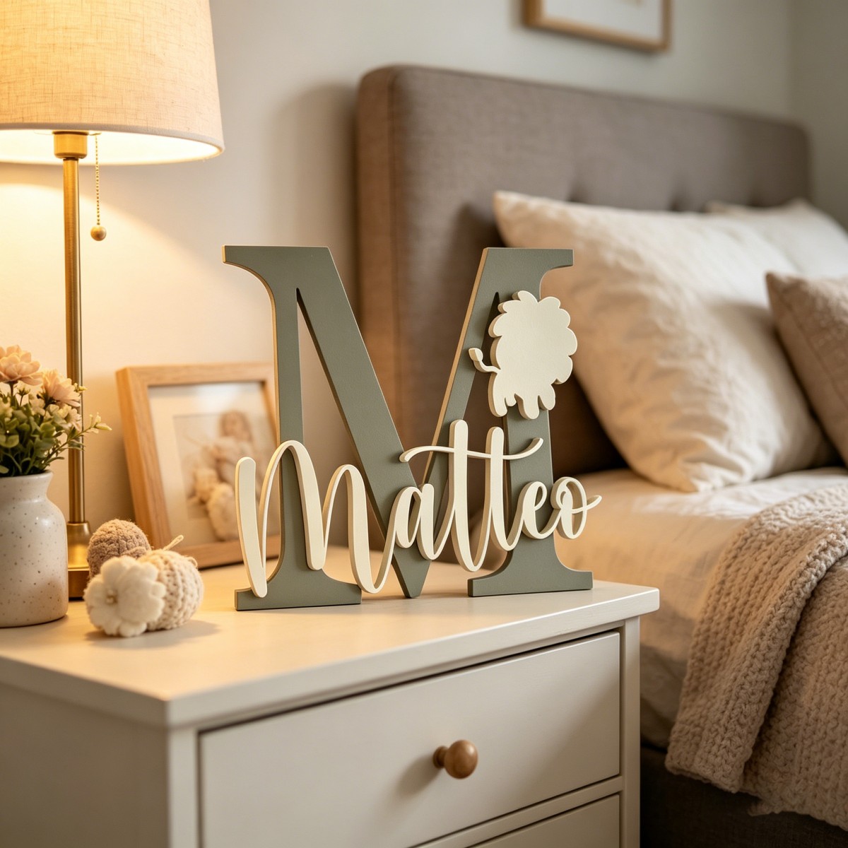 1Pc Custom Lion Name & Initial - Baby Nursery Decorations 评论和价格