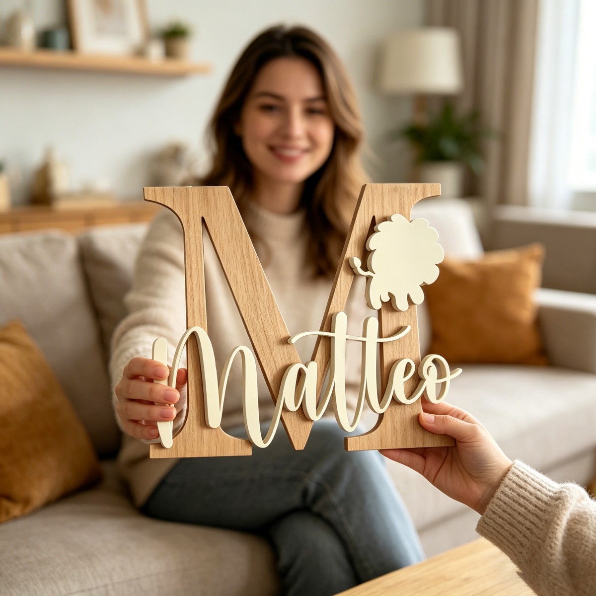 1Pc Custom Lion Name & Initial - Baby Nursery Decorations 评论和价格
