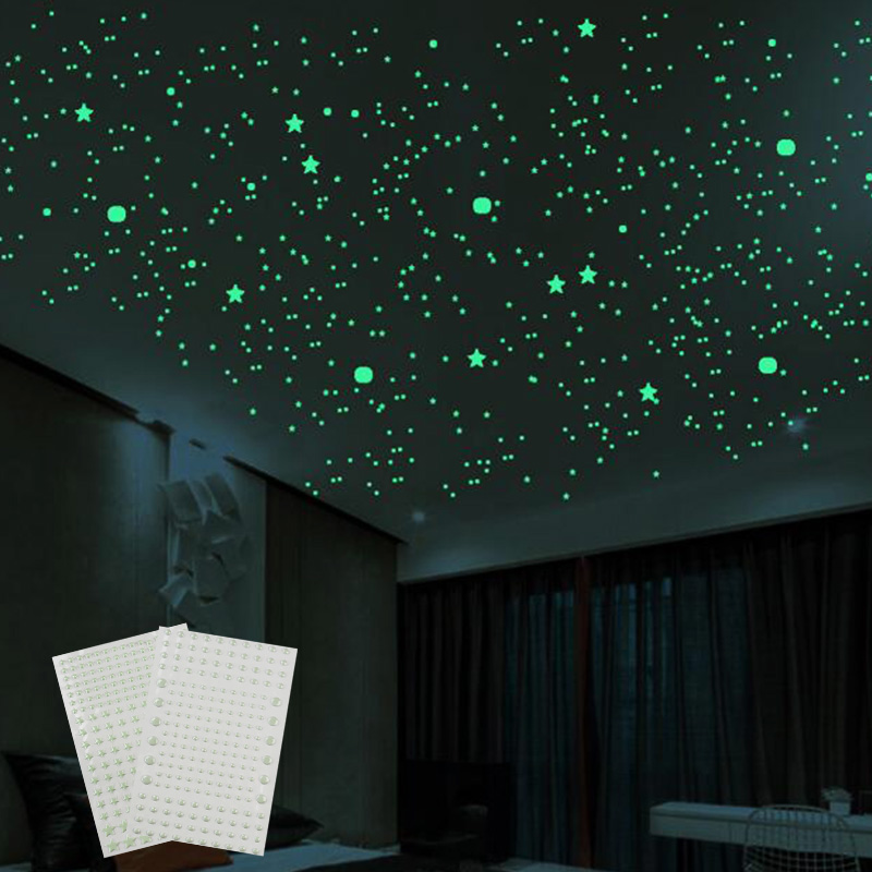 211pcs 3D Bubble Luminous Star - Baby Nursery Vinyl 评论和价格
