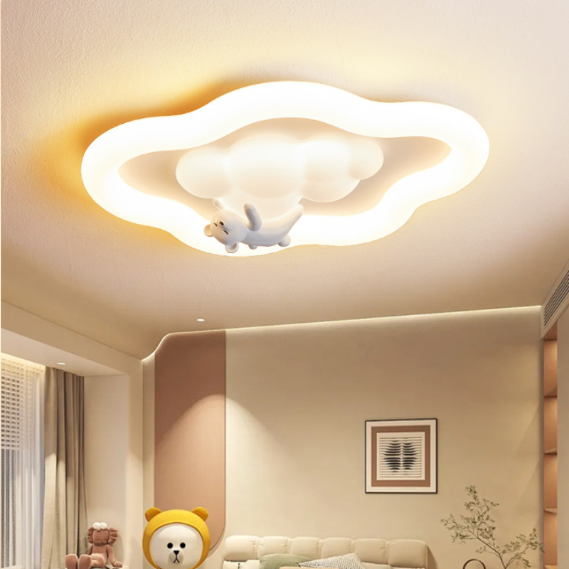 Cute white Cloud ceiling Light - Baby Nursery Knobs 评论和价格