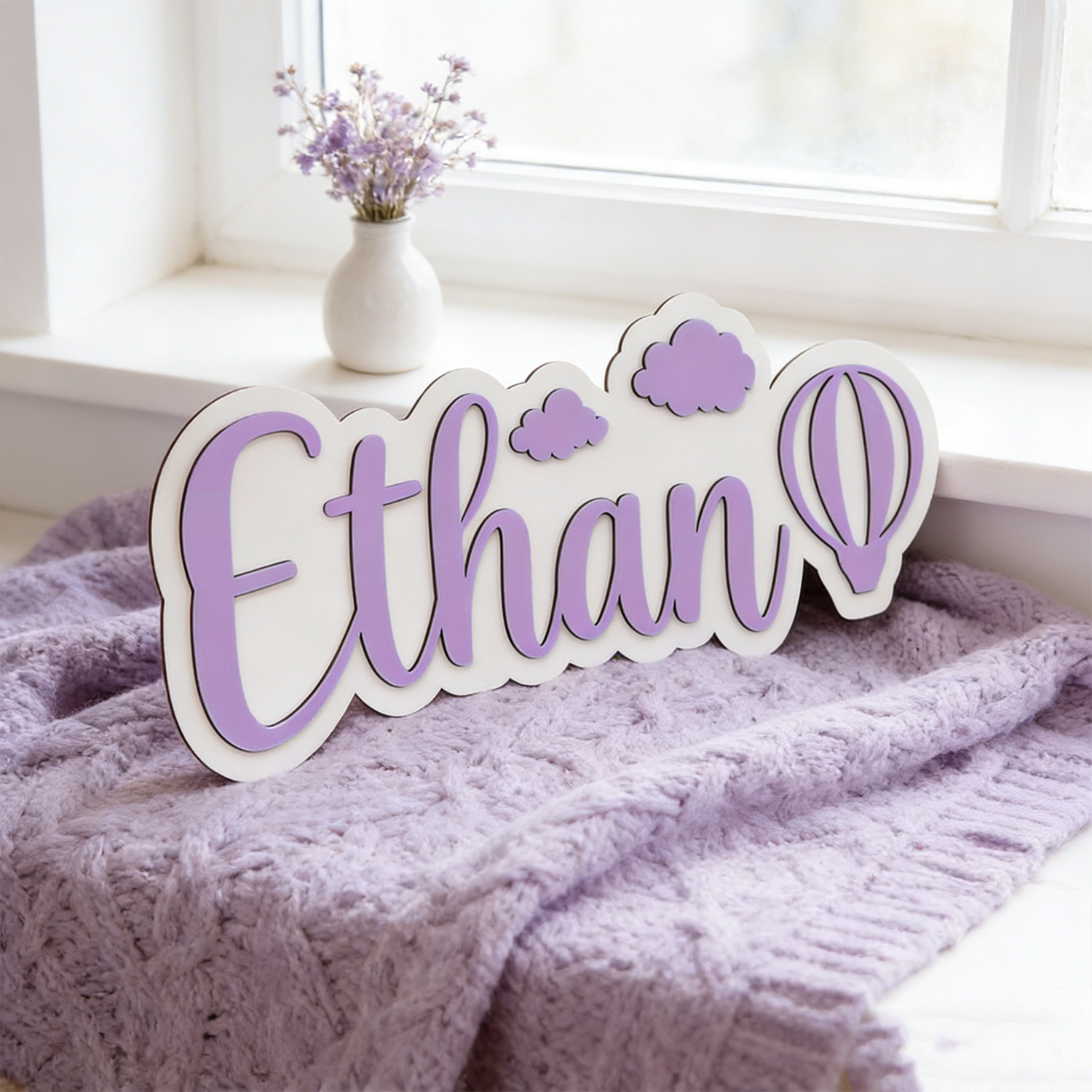 Personalized Hot Air Balloon & - Baby Nursery Decorations 评论和价格