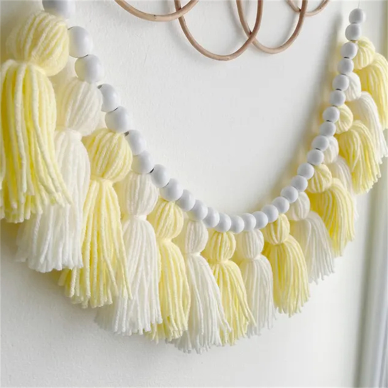 Yellow Boho Tassel Garlands Wa - Baby Nursery Yellow 评论和价格