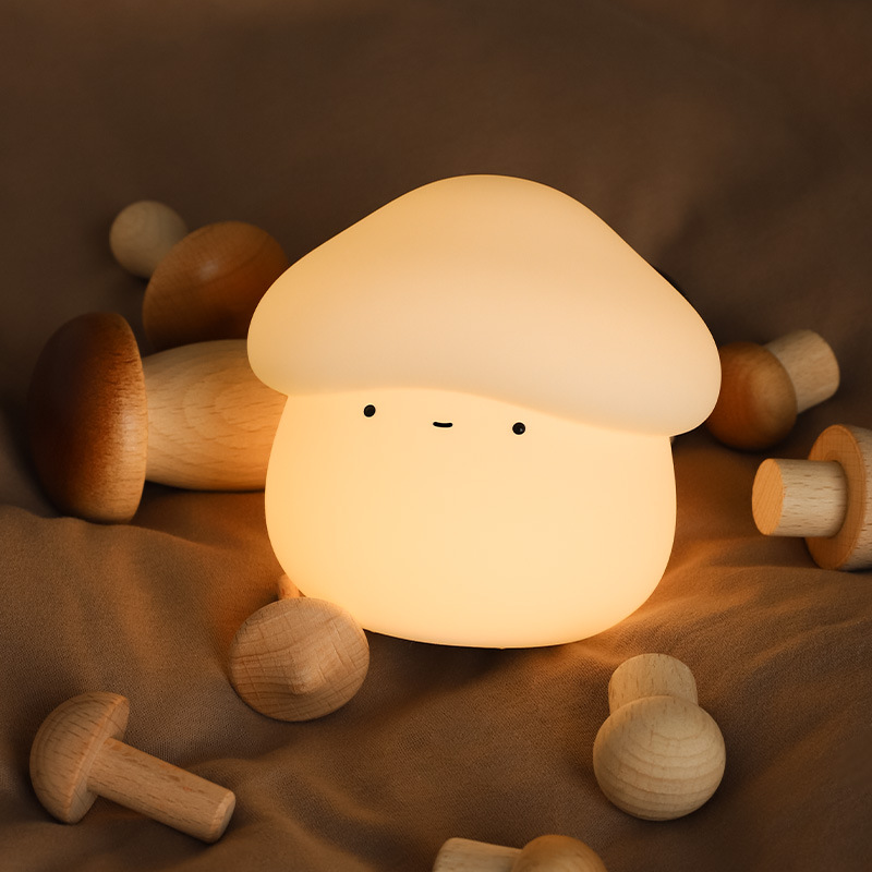 1Pcs Mushroom Head Silicone Ni - Baby Nursery Night Light 评论和价格