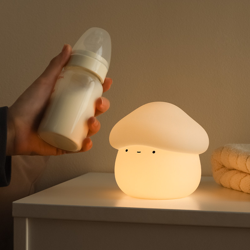 1Pcs Mushroom Head Silicone Ni - Baby Nursery Night Light 评论和价格