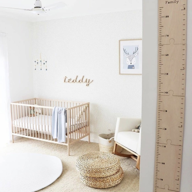 Nordic Wooden Kids Height Grow - Growth Chart Ruler 评论和价格