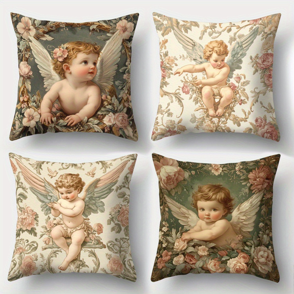 Printed Angel Floral Pillow Co - Baby Nursery Sets 评论和价格