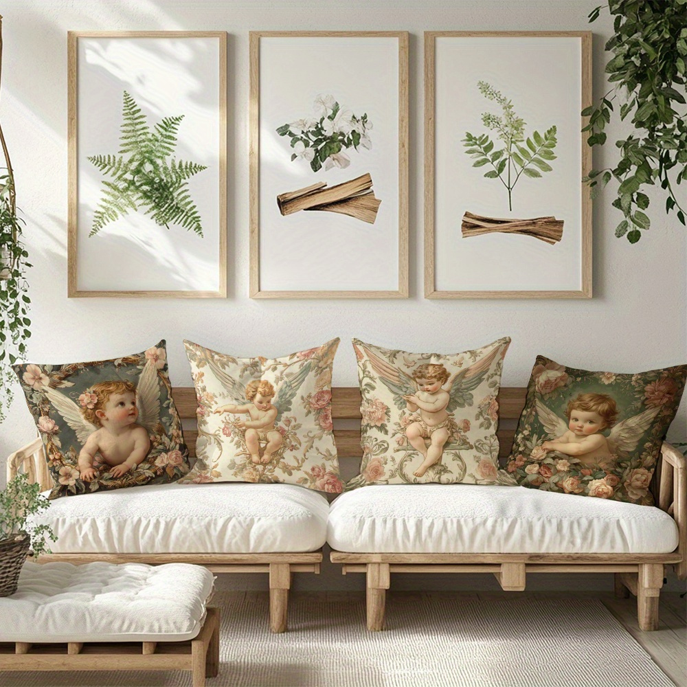 Printed Angel Floral Pillow Co - Baby Nursery Sets 评论和价格